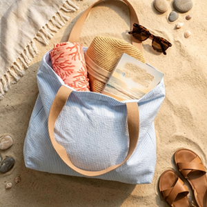 Borse Shopping Personalizzate Ricamate a Righe <span class=keywords><strong>di</strong></span> Grande Capacità, Borsa da Spiaggia e Viaggio per Ragazze, Vendita all'Ingrosso - Product Image 5