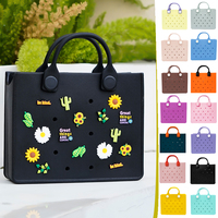 Baru kedatangan EVA tahan air tas Tote besar dengan tali bahu grosir Diy tas tangan warna-warni untuk wanita tas Tote tangan dalam jumlah besar