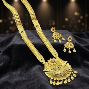 Wholesale 14K 18K 24K Micro Gold Filled AD Forming <b>Long</b> <b>Necklaces</b>, Traditional AD <b>Long</b> <b>Necklaces</b>, Indian Wedding Jewelry Set. - Product Image 3