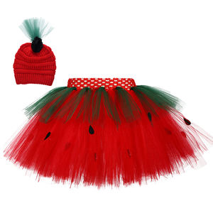 Personalizado bebé recién nacido pastel de <span class=keywords><strong>fresa</strong></span> niña <span class=keywords><strong>disfraz</strong></span> niño niños Primer Cumpleaños capa esponjosa vestido de baile falda tutú para Halloween - Product Image 1