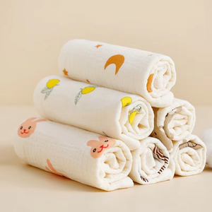 Lot <span class=keywords><strong>de</strong></span> deux lingettes carrées en <span class=keywords><strong>coton</strong></span> épais <span class=keywords><strong>pour</strong></span> bébé, en tissu crêpe quatre couches, petit mouchoir imprimé <span class=keywords><strong>pour</strong></span> nouveau-nés, usage salle <span class=keywords><strong>de</strong></span> bain - Product Image 5