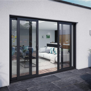 Bonne Isolation Thermique et <span class=keywords><strong>Phonique</strong></span> Moderne 3D Modèle Conception Portes Coulissantes En Aluminium avec Grille - Product Image 1