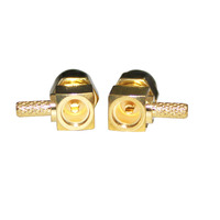 Connecteur SMA-C-JW1.5 plaqué or, connecteur mâle SMA droit à angle droit, connecteur à sertir, câble RG316, fournisseur d'usine