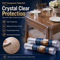 Nappe transparente en PVC élastique résistante au froid YJ, protection de table en vinyle pour entrepôt frigorifique, salle d'emballage, centre alimentaire