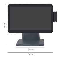 Terminal de point de vente JSJ JSJ66-S-B Windows avec écran tactile capacitif 10 points, Bluetooth 5.2/Wi-Fi 6, noir, pour magasin de détail