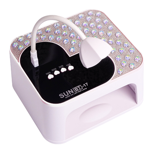 Nuova Lampada UV LED per Unghie SUN BT-17 <span class=keywords><strong>2</strong></span> in 1, 288W, 4 Timer, 45 LED, Fondo Rimovibile, Ricaricabile Wireless Automatica - Product Image 1