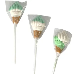 Confectionery New Product Ice Cream Shape Lollipop Hard Candy Lollipop Assorted Fruit Lollipop