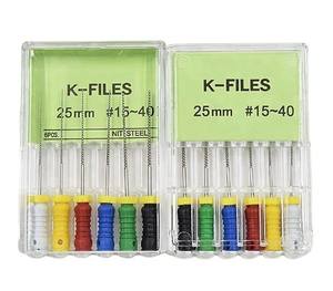 Traitement du canal radiculaire en acier inoxydable utilisé à la main #8-#40 K limes bon fichier <span class=keywords><strong>Endo</strong></span> dentaire Flexible - Product Image 2