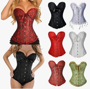 Sous-vêtements pour femmes style vintage en tissu Dobby avec nœud à la taille, effet minimisant pour poitrine généreuse, contrôle du ventre antidérapant - Product Image 1