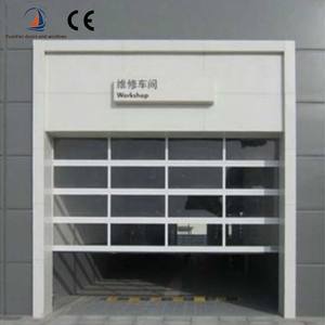 Kit de porte de garage extérieure automatique enroulable isolée coupe-vent en aluminium avec design moderne - Product Image 1