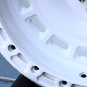 Htor 16 17 18 inch 4x4 giả mạo beadlock bánh xe 6x135 6x114.3 6x139.7 trắng đầy đủ mặt xe bánh xe cho <span class=keywords><strong>Navara</strong></span> <span class=keywords><strong>NP300</strong></span> F150 wagoneer - Product Image 5