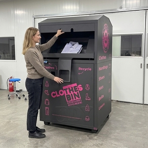 Contenedor <span class=keywords><strong>de</strong></span> Donaciones <span class=keywords><strong>de</strong></span> Acero para Exteriores, Tipo Cubo, para Zapatos, <span class=keywords><strong>Ropa</strong></span> y Reciclaje, para Caridad - Product Image 1