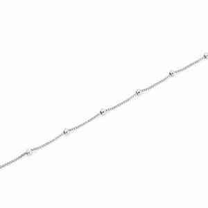 Understated Gloss White Pt950 Mini Wristlet Smooth Single Links Daily Unisex Delicate <b>Stack</b> Platinum Wrist Trinket Gift - Product Image 6