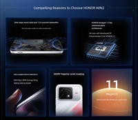 Smartphone Baru Honor WIN2 5G 6.89" 2K OLED Snapdragon 8 Elite Extreme Gen 6 10100mAh Pengisi Daya 100W Dual SIM Ponsel Gaming