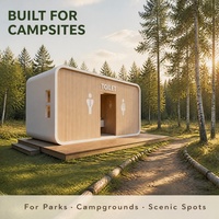 Toilettes mobiles en bois écologiques durables personnalisées Greens avec un design contemporain - Solution d'assainissement extérieur