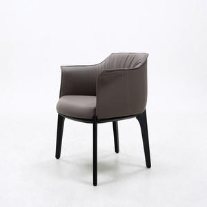 Fauteuil de salon en cuir minimaliste moderne, fauteuil de détente individuel pour restaurants, salon, chambre, hôtel, balcon, prix d'usine - Product Image 4