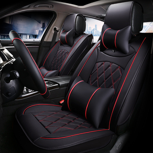 Ensemble de housses de siège de voiture avant et arrière en matériau PU durable - Product Image 1