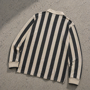 Suéter de Punto Personalizado con Diseño de Letras y Logotipo, <span class=keywords><strong>Cuello</strong></span> Polo, Suéter de Punto a Rayas con Letras para Hombre, Estilo <span class=keywords><strong>Jersey</strong></span> de Fútbol - Product Image 2