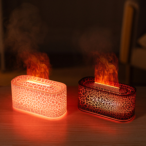 Diffuseur d'huiles essentielles ultrasonique avec lumière d'ambiance pour chambre à coucher, bureau, espace personnel, design imitation bois - Product Image 4