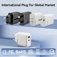 Chargeur GaN Type-C 2 ports 45W PD OEM/ODM avec protection OTP pour ordinateurs portables et téléphones OnePlus