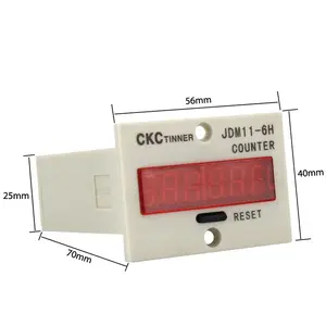 Contador Digital con pantalla de JDM11-6H, contador electrónico Industrial, CC de 12V, 24V, 36V, CA de 110V, 220V, 380V, interruptor de proximidad, contador de sensor