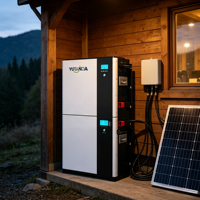 Système de stockage d'énergie domestique tout-en-un YUTANDA Split 5kWh empilable, batterie LiFePO4 51,2V 100Ah, onduleur hybride 5kW, IP55