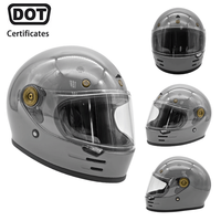 Casques intégraux en ABS homologués DOT pour moto électrique rétro vintage, moto sportive - Fournisseur d'usine en gros