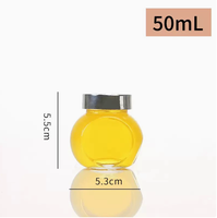 Frasco de vidrio con tapa metálica de rosca, contenedor de almacenamiento de alimentos de varios tamaños para miel, dulces, nueces, chocolate, pudín, jugo, frijoles, envase vacío.