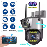 6MP 6K HD caméra extérieure 360 PTZ IP CCTV sans fil WIFI solaire 4G carte Sim caméra de sécurité