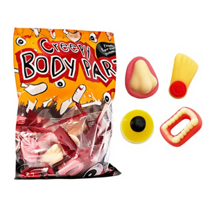 Fabricants OEM 360g Vente en gros de parties de corps gommeuses personnalisées Bonbons d'Halloween Collations de bonbons effrayants - Product Image 1