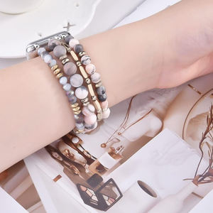 <span class=keywords><strong>Bracelet</strong></span> Boho perlé pour <span class=keywords><strong>Apple</strong></span> <span class=keywords><strong>Watch</strong></span> 42/44/45mm 9 8 7 <span class=keywords><strong>SE</strong></span> femmes perles de cristal faites à la main <span class=keywords><strong>bracelet</strong></span> de montre extensible pour IWatch Ultra - Product Image 4