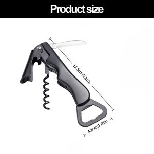 Tire-bouchon manuel professionnel compact pour <span class=keywords><strong>sommelier</strong></span>, ouvre-bouteille de barman de restaurant avec coupe-capsule - Product Image 3