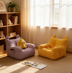 Divano Mini Pieghevole Moderno e Colorato in Schiuma ad Alta Densità, Reclinabile e Convertibile, per Bambini, Ideale per Sala Giochi e Camera da Letto - Product Image 2