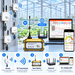 Surveillance en temps réel de la température et de l'humidité, capteur sans fil de température et d'humidité pour la surveillance des entrepôts frigorifiques - Product Image 4