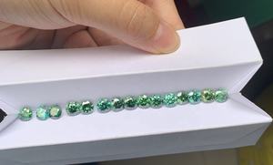 आठ तीर आठ तीर दौर में कटौती 1CT ग्रीन Moissanite हीरे ज्वेल्स असमान रंग ढीला नंगे पत्थर के साथ सेट - Product Image 6