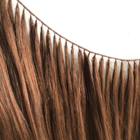 Neueste, bequemste, unsichtbare Haarverlängerungen aus 100 % unbehandeltem Echthaar ohne Spitzen, mit großem Kreis, doppelter Tresse und Federlinie, 12-36 Zoll