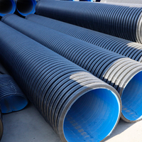 Tuyau corrugué à double paroi en HDPE pour le drainage de l'eau, tuyau souterrain DWC