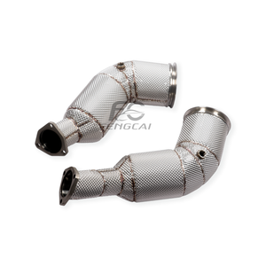 Collecteur d'échappement personnalisé pour Audi RS6 RS7 S8 4.0T C8 D5, tuyau d'échappement performance en acier inoxydable SS304 avec bouclier <span class=keywords><strong>thermique</strong></span>, amélioration de puissance - Product Image 3