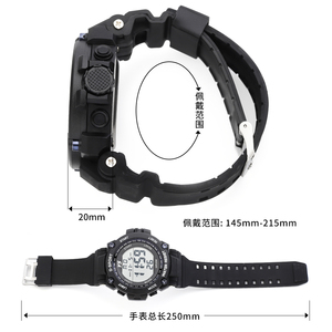 Montres numériques analogiques multifonctions à rétroéclairage LED pour enfants, étanches WR30M, pour le <span class=keywords><strong>sport</strong></span>, avec date, alarme et <span class=keywords><strong>chronomètre</strong></span>, pour hommes et femmes, idées cadeaux - Product Image 6