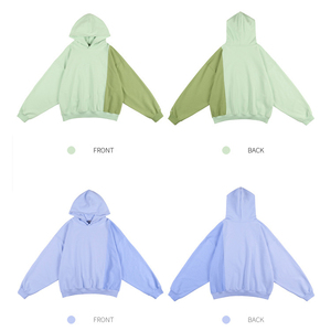 Streetwear hoodie kustom bordir dua warna, sweatshirt hoodie tebal kualitas tinggi kosong untuk pria - Product Image 4