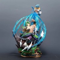 Set de 7 Figuras de Anime de ABS de Doble Cabeza para Montar, con Cloud Broly y Uginata, Exhibición Elegante, para Mayores de 14 Años