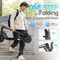 Scooter Eléctrico Plegable para Jóvenes, Modelo 2026, con Autonomía de 22 Km y Neumáticos de 8.5 Pulgadas
