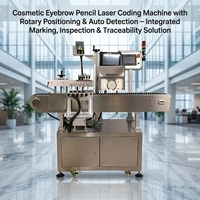 Machine de marquage laser UV à positionnement rotatif et alimentation automatique avec système de codage IA intégré pour crayons à sourcils