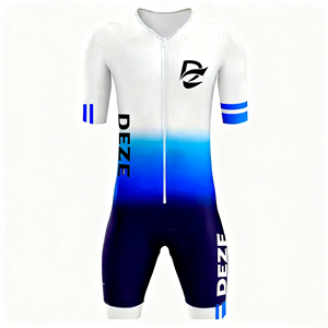 Maillots de cyclisme unisexes OEM en gros, maillots de compression personnalisés à manches courtes pour le triathlon, tenue de sport pour la natation, le cyclisme et la course à pied - Product Image 1
