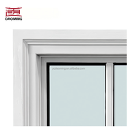Fenêtre coulissante à double vitrage en alliage d'aluminium à rupture de pont thermique, style design moderne, résistante aux ouragans, pour balcon