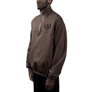 Sweatshirts personnalisés 100% coton de haute qualité pour hommes pull oversize 1/4 Zip Half Zip Neck Quarter Fashion Crewneck Plain Winter - Product Image 1