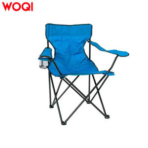 เก้าอี้ชายหาดพับได้พกพา Woqi สีฟ้า ผ้า Oxford ขนาด 50x50x80 ซม. พร้อมที่วางแก้ว สำหรับตั้งแคมป์และตกปลา - Product Image 5