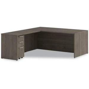 Alera AE1NNN-TDM3672 Coque de bureau série Seville 72 pouces. X 36 pouces X 29 In. Bureau d'ordinateur élégant en noyer - Product Image 6