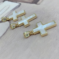 Pendentif multicolore Bohème tendance en émail croisé Accessoires en cuivre Collier Bracelet Boucles d'oreilles Amulette Charm
