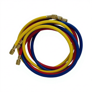 Nouveau tuyau de <span class=keywords><strong>remplissage</strong></span> liquide tricolore R1234YF R134 R410, tuyau de charge, réfrigérant fluoré pour outils de climatisation OUTIL - Product Image 1